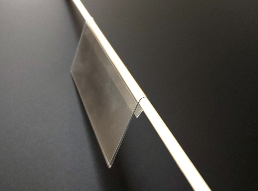 1154 - Suport etichete pret pentru raft de sârmă 250 mm x 40 mm