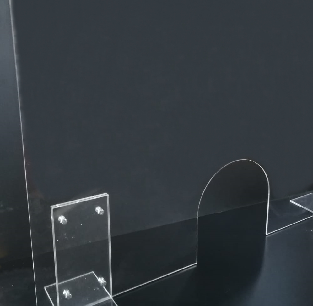 Protecție pentru tejghea/ghișeu din plexi 4 mm